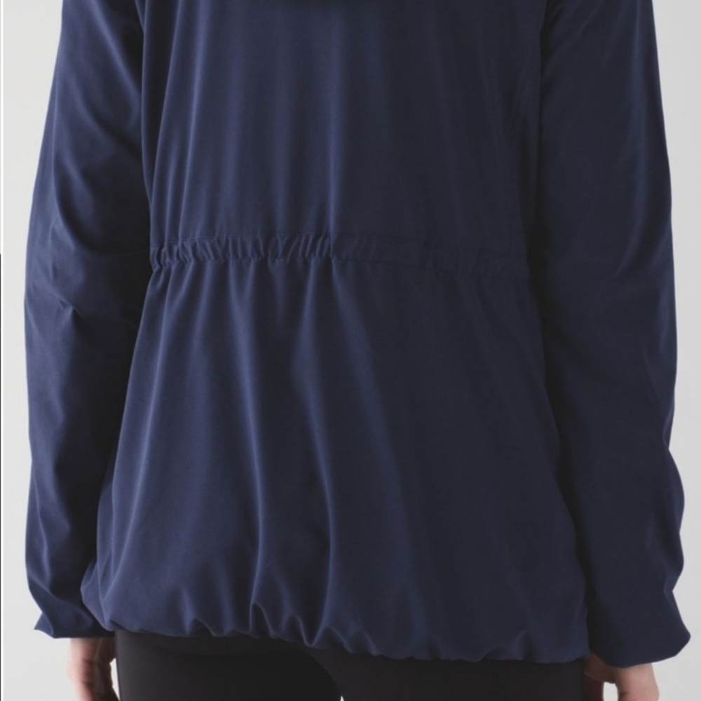 Lululemon Belle Jacket Navy Blue Full Zip Hoodie Size 4 Fall Jacket Windbreaker - Picture 7 of 10